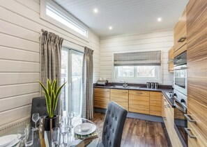 Private kitchen - Roydon Two Bedroom Lodge with Hot Tub (Pet) (Roydon)