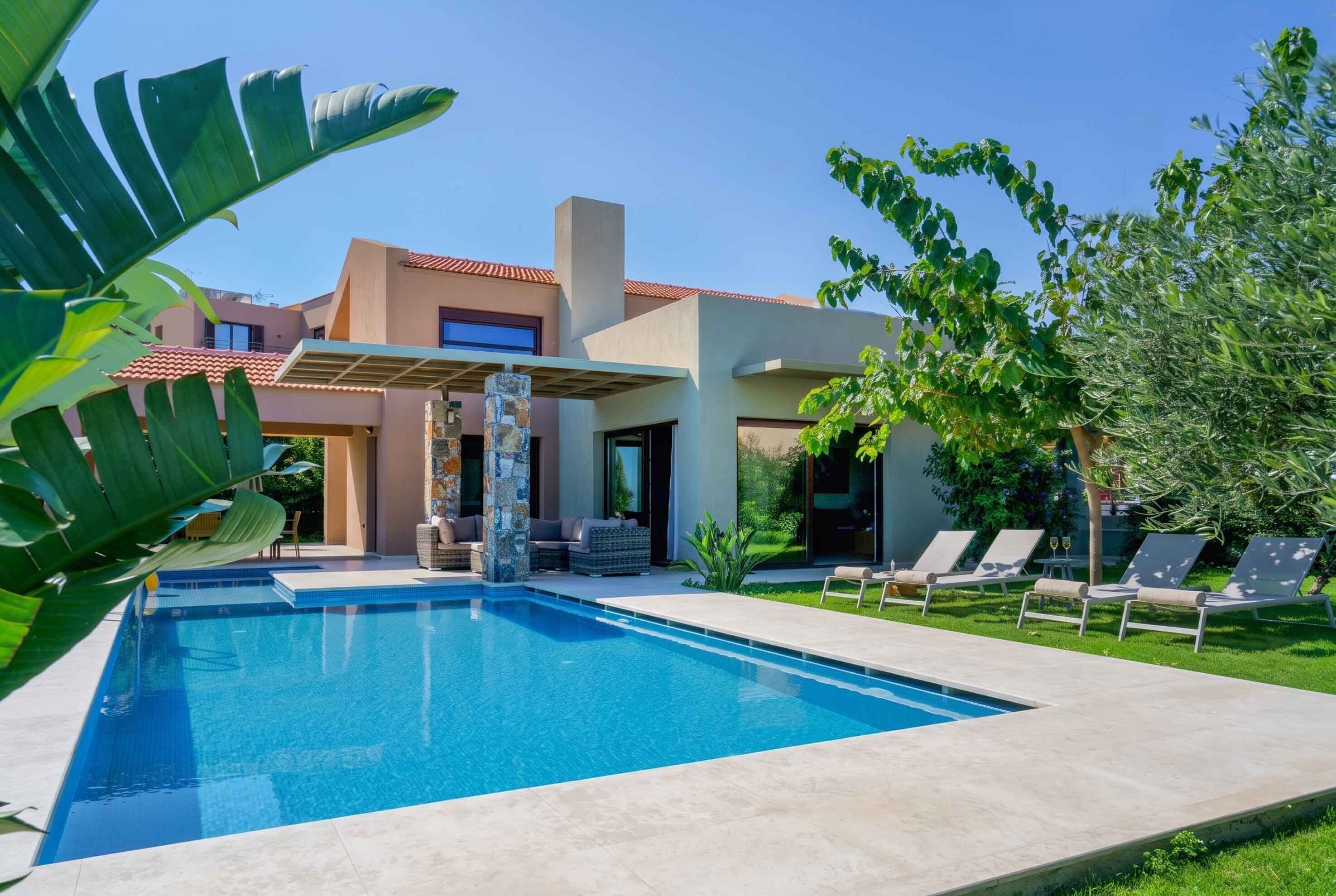 Luxury Villa, 3 Bedrooms, Private Pool, Sea View | Terrace/patio