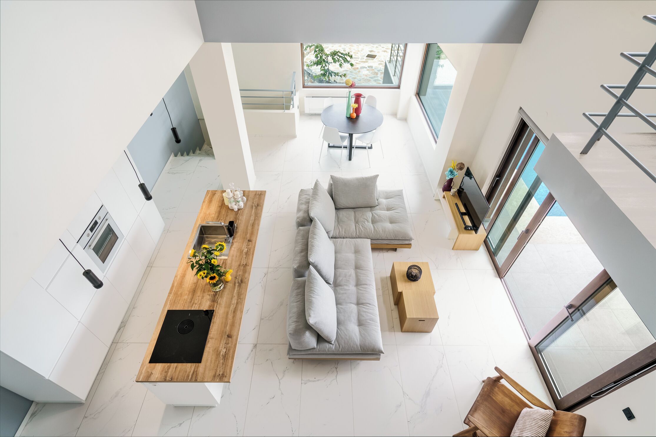 Superior Villa, 4 Bedrooms, Private Pool, Sea View | Living area