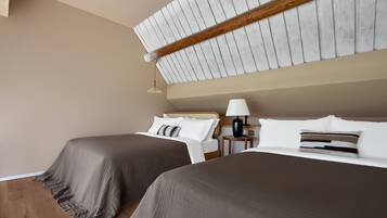 Premium bedding, desk, free WiFi, bed sheets