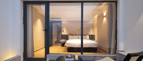 Luxury Quadruple Room, Patio | Iron/ironing board, free WiFi, bed sheets