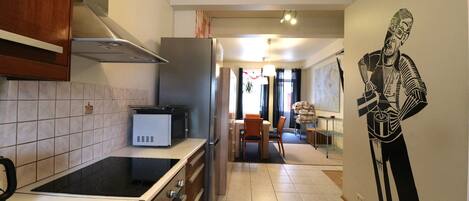 Classic Apart Daire, Veranda | Özel mutfak | Tam boy buzdolabı, mikrodalga fırın, fırın, set üstü ocak