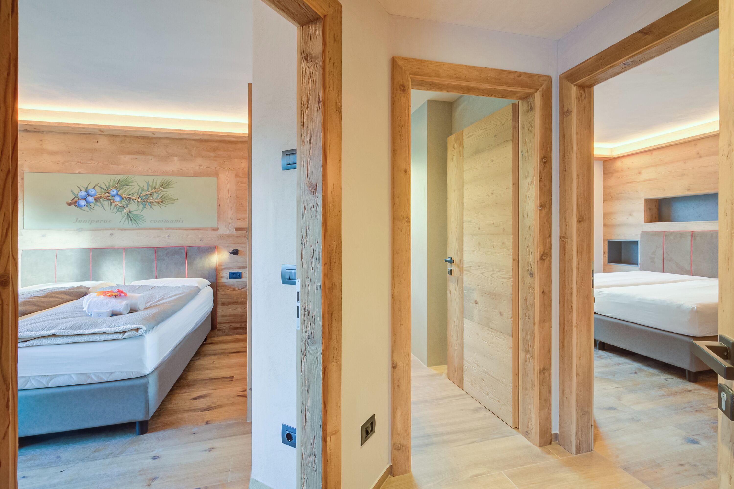 Appartement familial, plusieurs chambres, 2 salles de bains (New Ginepro Ski 10 m) | 2 chambres, accès au Wi-Fi (inclus), literie fournie