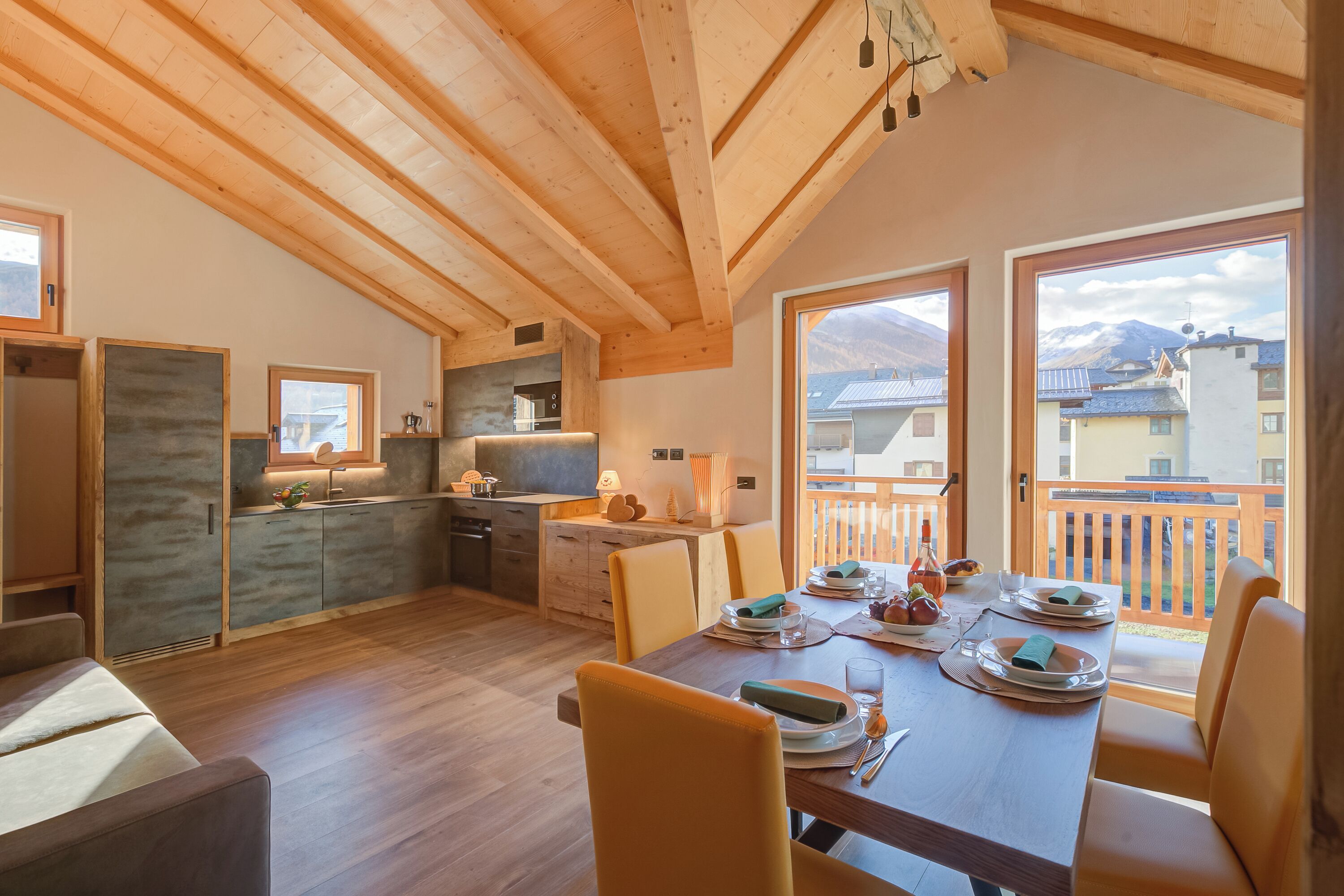 Familienapartment, Mehrere Schlafzimmer, 2 Bäder (Blu Genziana Ski In 10 m) | Speisen