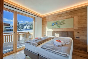 Appartement Familial, 2 chambres, 2 salles de bains (New Ginepro Ski 10 m) | Vue de la chambre