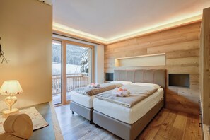 Appartement Familial, 2 chambres, 2 salles de bains (New Ginepro Ski 10 m) | 2 chambres, Wi-Fi gratuit, draps fournis