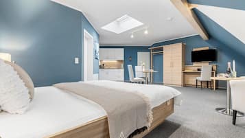 Desk, iron/ironing board, travel crib, free WiFi