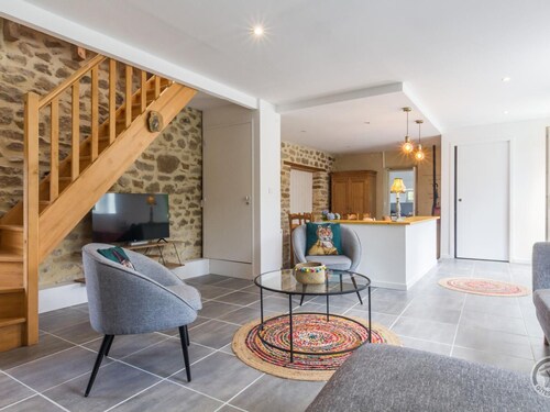 House with sea view, fireplace, pets allowed, near Cherbourg