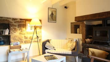 Télévision, cheminée