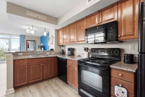 Fridge, microwave, oven, stovetop - Dunes Village Resort 203 - Ocean View! (Myrtle Beach)