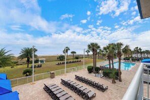 Terrace/patio - Dunes Village Resort 203 - Ocean View! (Myrtle Beach)