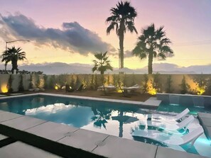 A heated pool