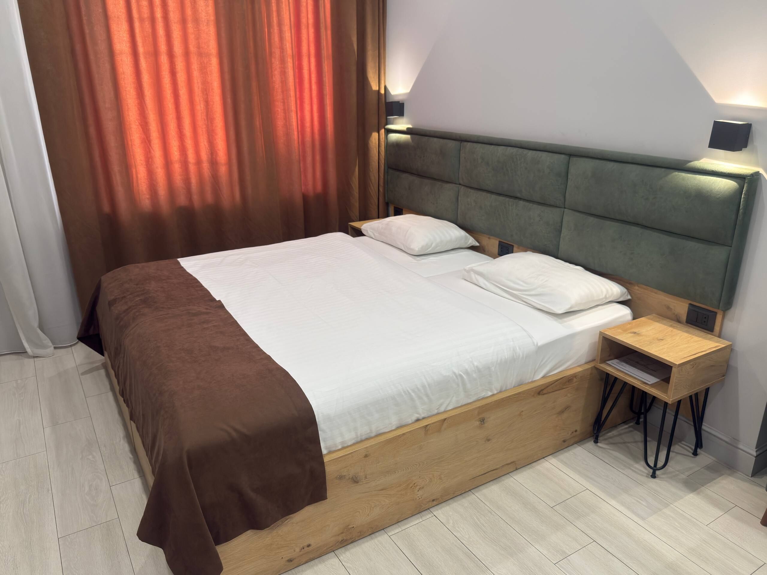 Premium bedding, Select Comfort beds, desk, laptop workspace