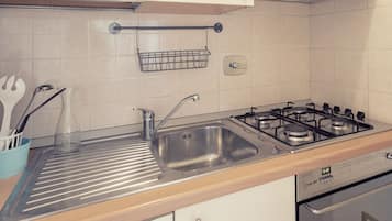 Fridge, microwave, oven, toaster