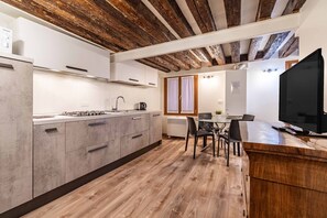 Fridge, microwave, dishwasher, electric kettle