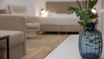 Een strijkplank/strijkijzer, gratis wifi