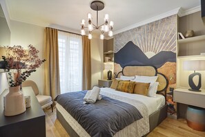 Apartment | Laptopgeeigneter Arbeitsplatz, Bügeleisen/Bügelbrett, Bettwäsche