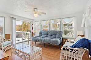 House, 2 Bedrooms | Living area | Smart TV, streaming services - Lakefront Retreat In Badin Shores Resort 2 Bedroom Home (New London)