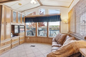 House, 2 Bedrooms | Living area | Smart TV, streaming services - Lakefront Retreat In Badin Shores Resort 2 Bedroom Home (New London)