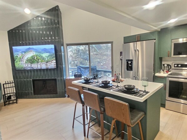 聯排別墅, 2 間臥室 | 私人廚房 | 電冰箱、烤箱、咖啡機/沖茶器、電熱水壺