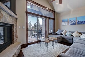 Condo, 3 Bedrooms | Living area | Smart TV - Luxury Home - Sleeps 10 - Fireplace & Mountain View 3 Bedroom Condo (Keystone)