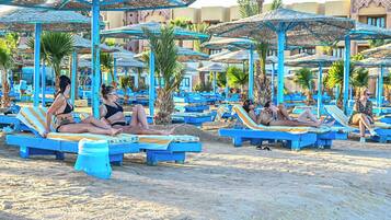 Private beach nearby, free beach shuttle, sun loungers, beach umbrellas