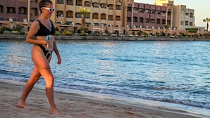 A hotel with multiple balconies and a pool area. - Eagles Downtown Zahabia Aqua Park (Hurghada)