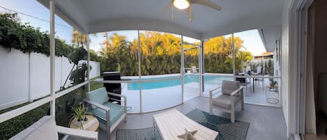 A heated pool
