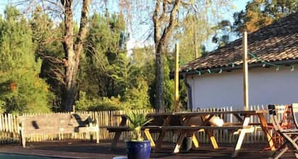Authentique Ferme Bazadaise, restaurĂ©e avec goĂ»t au coeur de la forĂȘt Landaise.