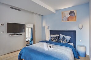 Appartement | 1 slaapkamer, een laptopwerkplek, een strijkplank/strijkijzer