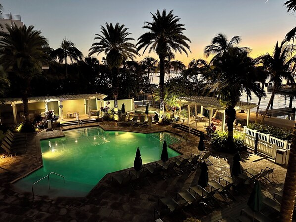 Outdoor pool, a heated pool