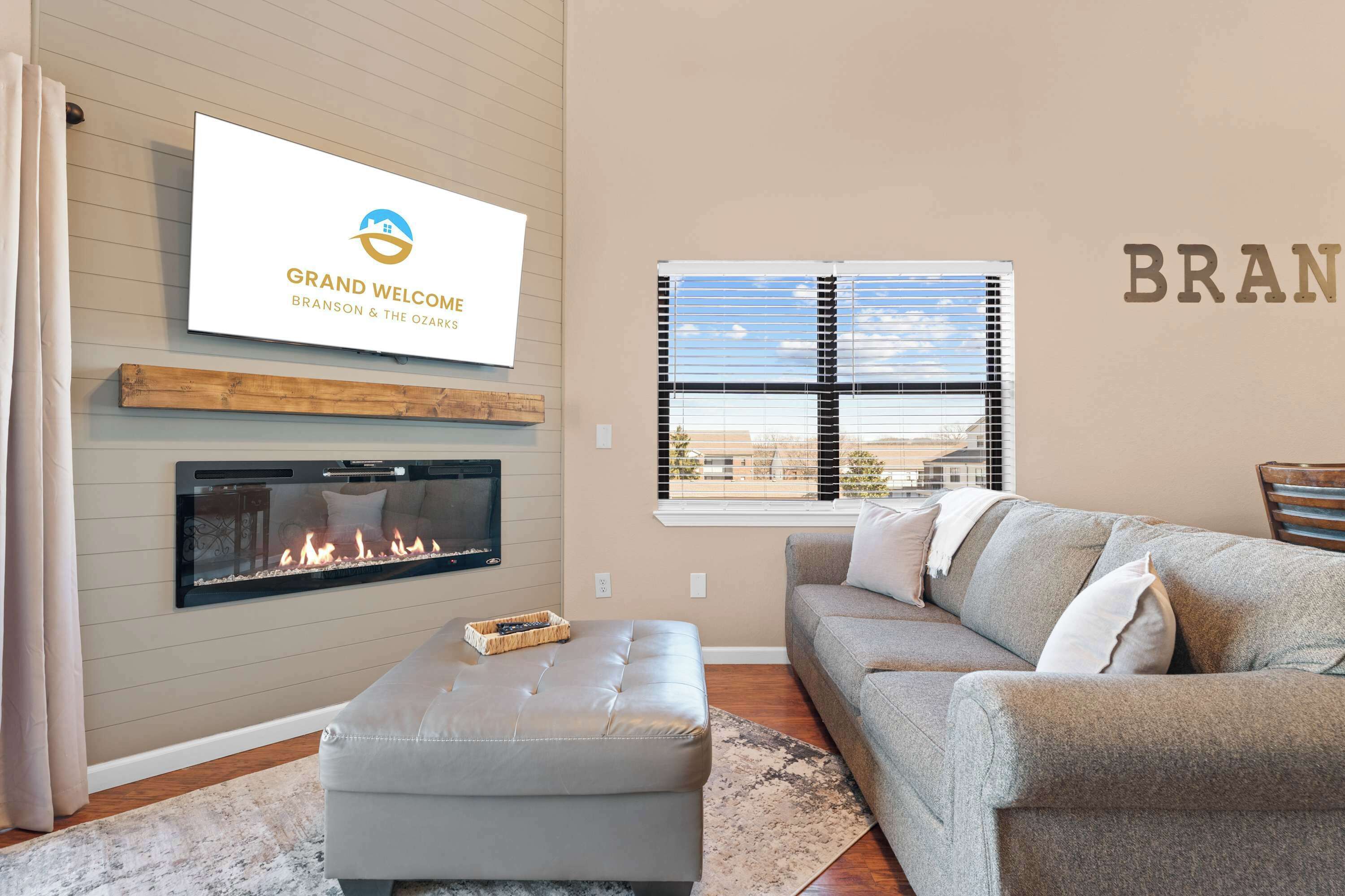 Condo, Multiple Beds, Fireplace (Branson Blessing) | Living area | 42-inch flat-screen TV with digital channels, fireplace