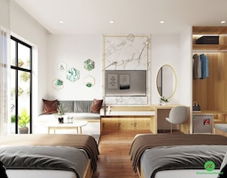 Deluxe Twin Room, Ocean View | Desk, laptop workspace, blackout drapes, free WiFi