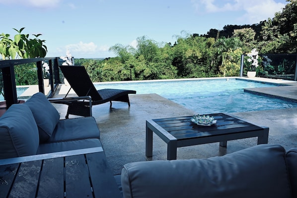 Outdoor pool, a heated pool