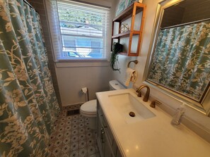 Maison, plusieurs lits, patio, vue jardin (Downtown Getaway) | Salle de bain | Articles de toilette de luxe
