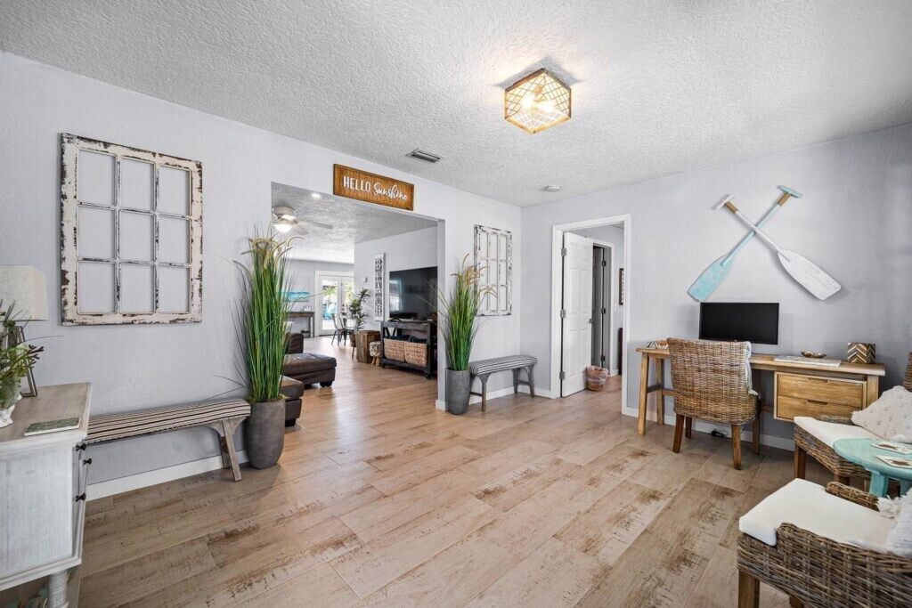 House, Multiple Beds, Pool Access, Pool View (Canal Front Beach Home, Private Pool) | Living area | 42-inch flat-screen TV with digital channels