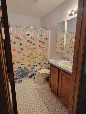 Douche, serviettes fournies