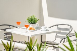 Superior Apartment, 1 Bedroom, Kitchenette, Resort View | Terrace/patio - Mylos Apartments (Hersonissos)