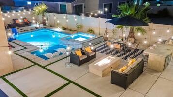 Outdoor pool, a heated pool