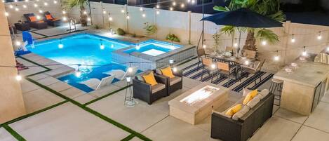 Outdoor pool, a heated pool