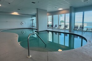Indoor pool, outdoor pool - Beachfront 2 bedroom + bunk room condo with fab views, gym, 2 pools, sauna, wifi (Gulf Shores)
