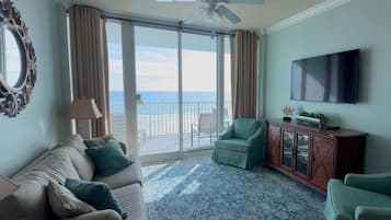 Smart TV, DVD player, books