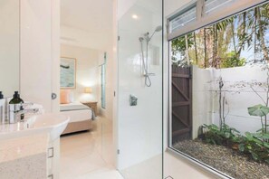 Shower, hair dryer