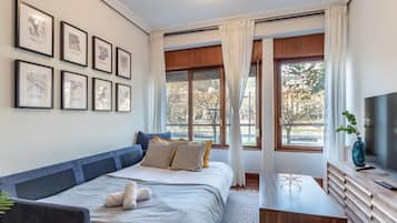 2 dormitorios, tabla de planchar con plancha, wifi gratis y ropa de cama