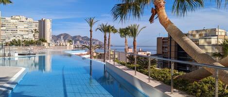 Een verwarmd zwembad