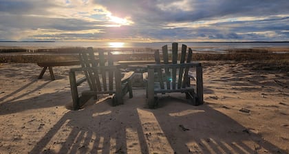 Sunset Beach House on Lake Michigan with 230 feet of private sandy beach!