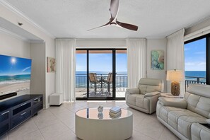 TV - Beachfront | Seachase 1105W | Splash Pad, Pools, Saunas, Hot Tub | My Beach Getaways (Orange Beach)