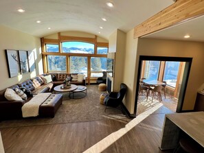 Smart TV, fireplace, video games, ping pong