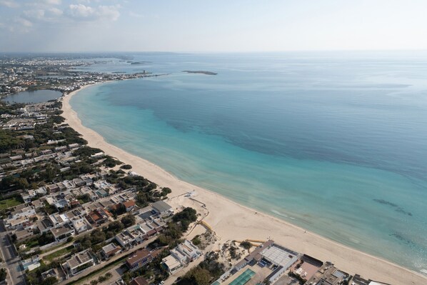 Vlak bij het strand