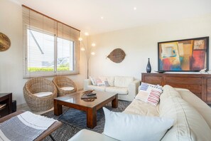 TV, fireplace, DVD player, stereo